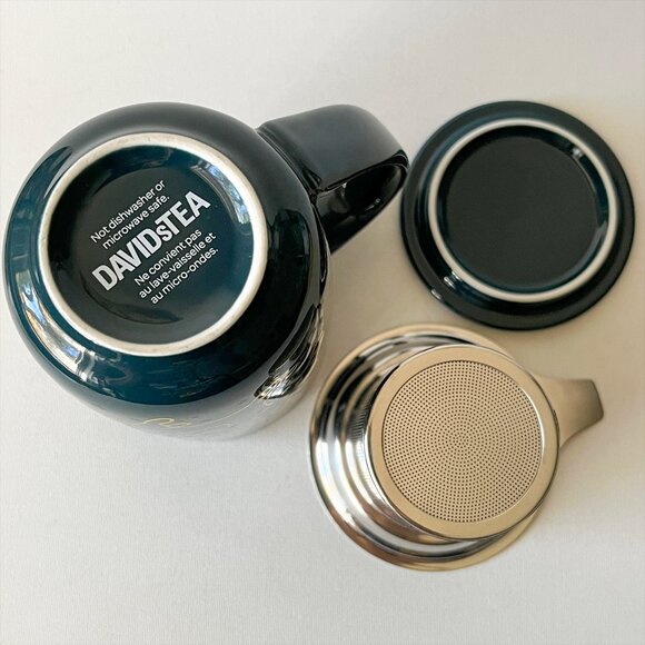 DAVIDs TEA Nordic Cat Lovers Starry Night Color Changing Mug Infuser Lid 16oz - Picture 6 of 7